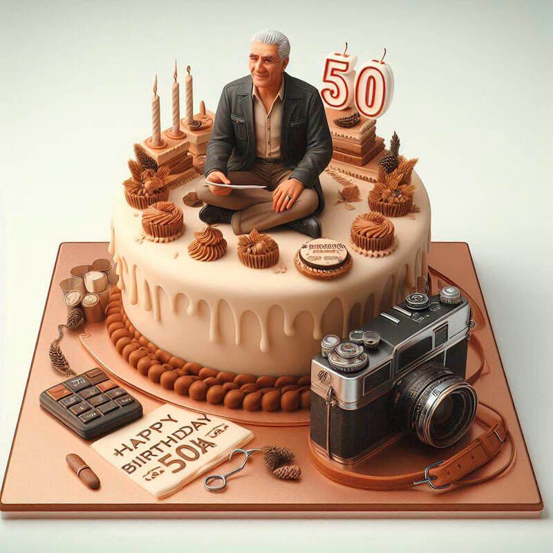 Tarta de cumpleaños para hombre de 50 años